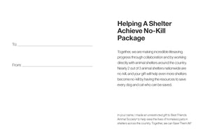 Helping A Shelter Achieve No-Kill Package